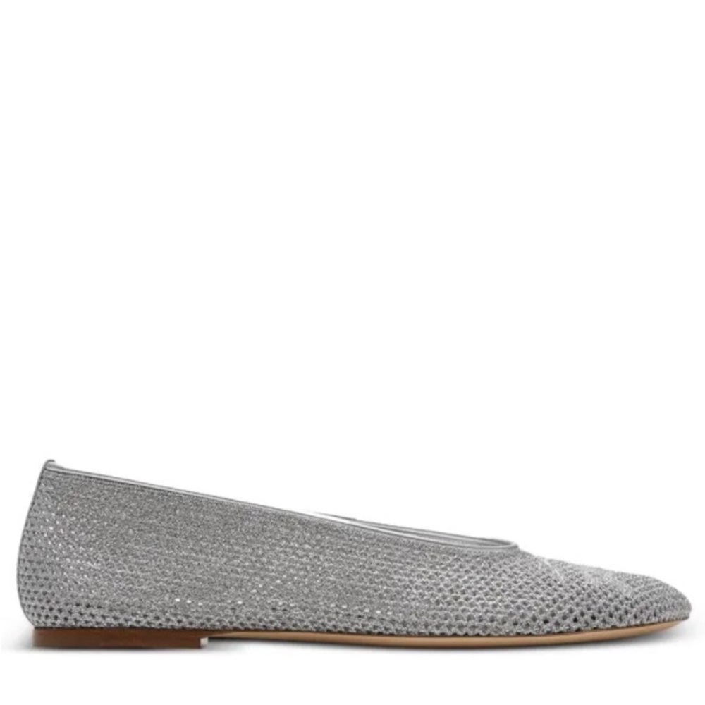 Burberry Mesh Ballerina Flats In Silver $398 $970 Size: 39 Burberry - Picture 4 of 6